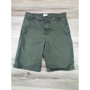 Old Navy Kids Ancient Forest‎ Green Flat Front Twill Shorts Size 16 S/205231-10